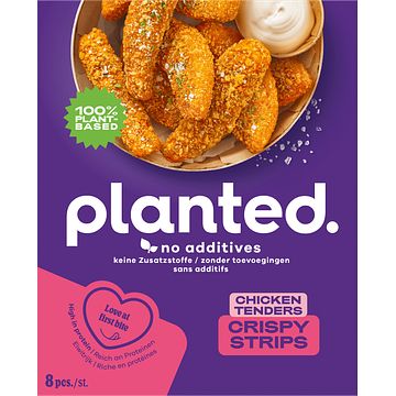 Foto van Planted chicken tenders crispy strips 8 stuks 320g bij jumbo