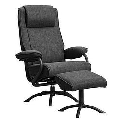 Foto van Relaxfauteuil vincent incl. hocker - antractiet - leen bakker