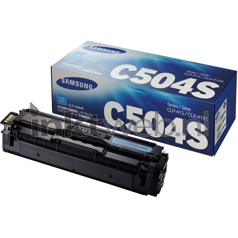 Foto van Samsung clt-c504s cyaan toner