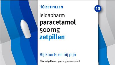 Foto van Leidapharm paracetamol zetpil 500mg