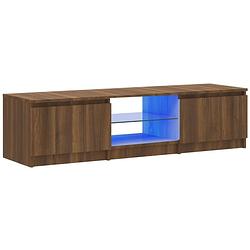 Foto van The living store tv-meubel - tv-meubel - 140 x 40 x 35.5 cm - bruineiken