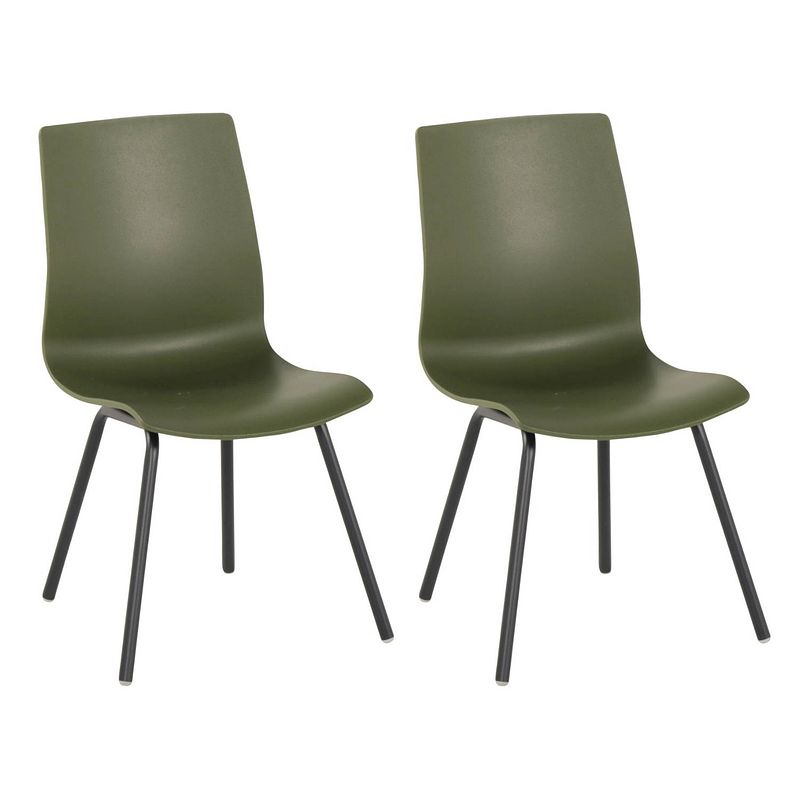 Foto van Hartman sophie rondo wave dining tuinstoel moss green - set van 2