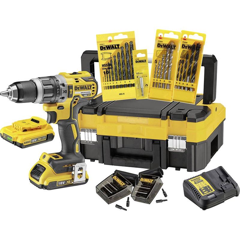 Foto van Dewalt dck796d2t 2 snelheden-accu-klopboor/schroefmachine incl. accessoires