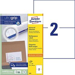 Foto van Avery zweckform universele etiketten ft 210 x 148 mm (b x h), 200 etiketten, wit