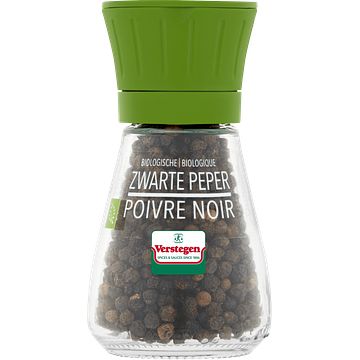 Foto van Verstegen biologische zwarte peper met molen 38g bij jumbo