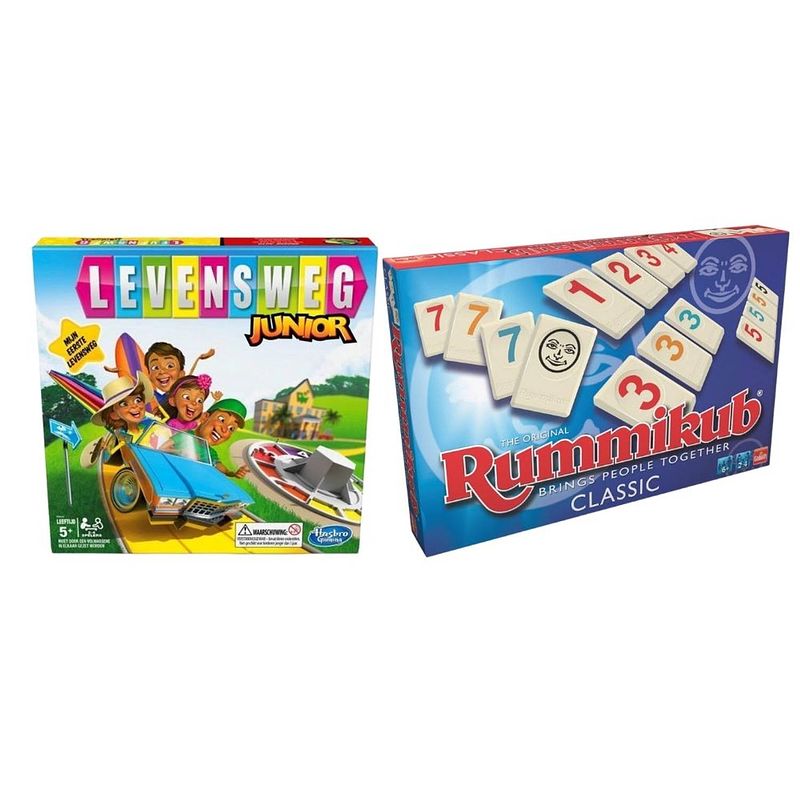 Foto van Spellenbundel - 2 stuks - levensweg junior & rummikub