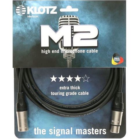 Foto van Klotz m2k1fm2000 microfoonkabel 3p xlr male - 3p xlr female 20 meter