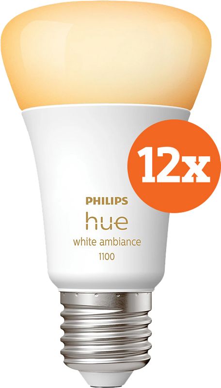 Foto van Philips hue white ambiance e27 1100lm 12-pack