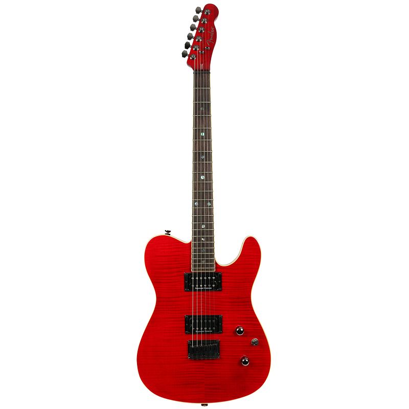 Foto van Fender special edition custom tele fmt hh crimson red transp