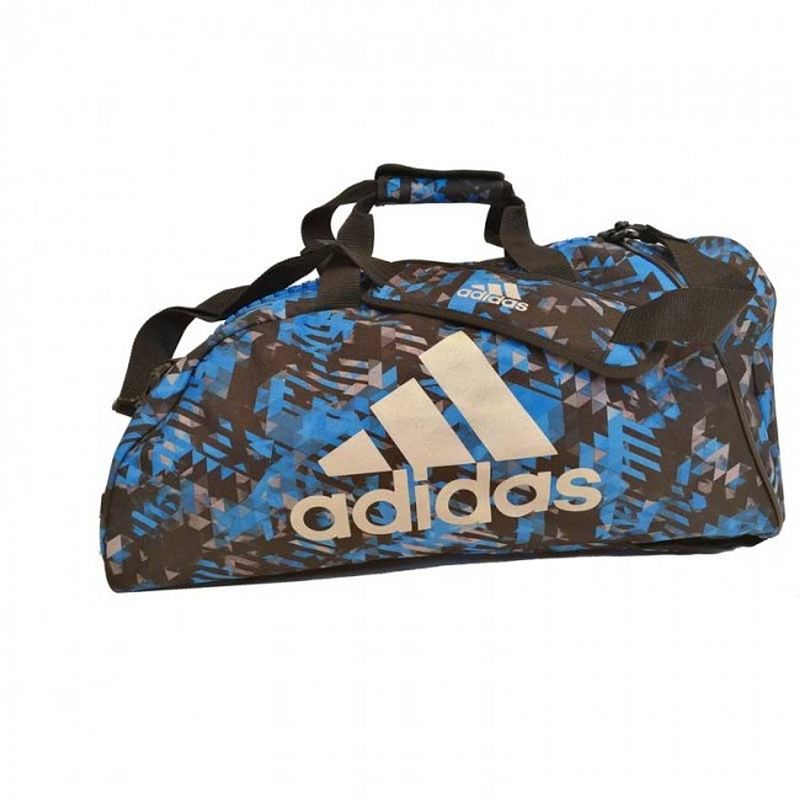 Foto van Adidas combat sporttas 2-in-1 blauw/zilver camo 83 liter