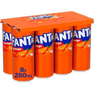 Foto van Fanta orange 8 x 250ml bij jumbo
