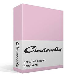 Foto van Cinderella basic percaline katoen hoeslaken - 100% percaline katoen - lits-jumeaux (180x200 cm) - candy