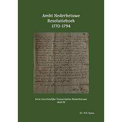 Foto van Ambt nederbetuwe resolutieboek 1770-1794 - serie