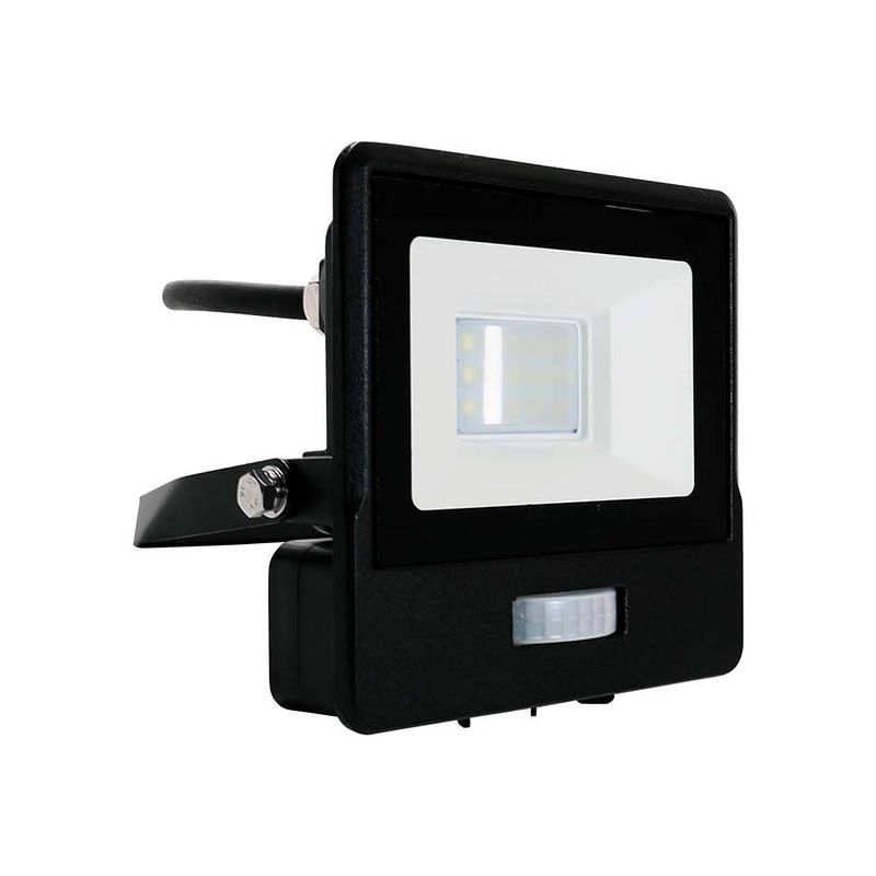 Foto van V-tac vt-118s-1 led schijnwerper met sensor - 10 w - 735 lm - 3000k -