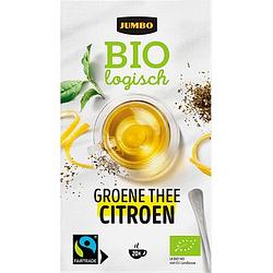 Foto van Jumbo groene thee citroen biologisch 20 stuks