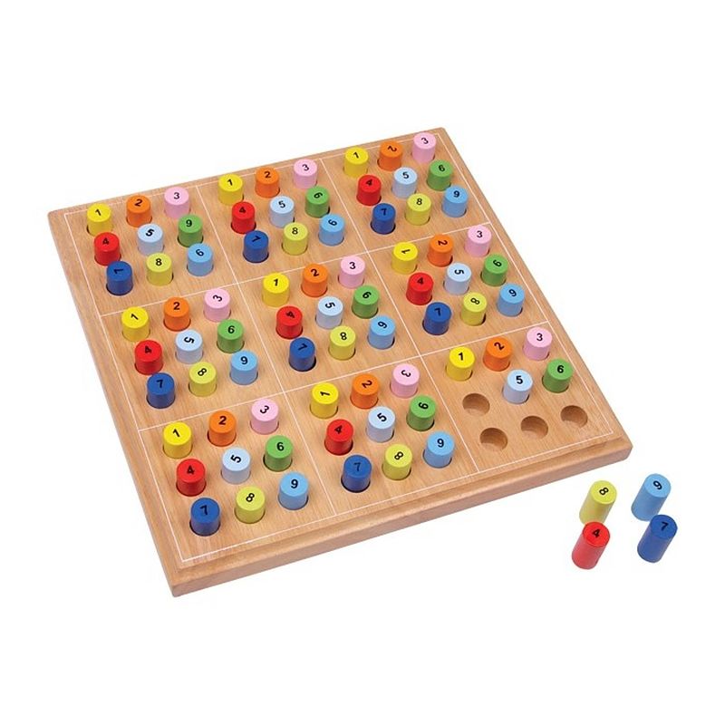 Foto van Small foot houten sudoku pinnen 25 x 25 x 3 cm