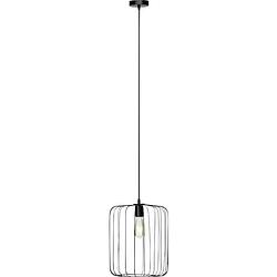 Foto van Brilliant flavian 52870/06 hanglamp led e27 60 w zwart (mat)