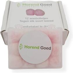 Foto van Horend goed wasbolletjes voor in het oor gehoorbescherming 12 stuks roze tegen elk soort lawaai