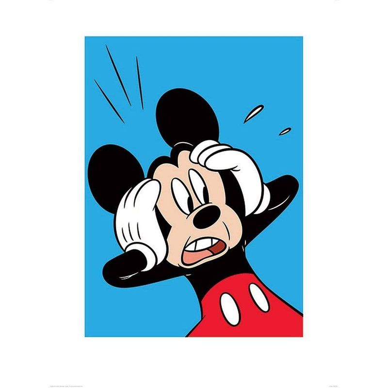 Foto van Pyramid mickey mouse shocked kunstdruk 60x80cm