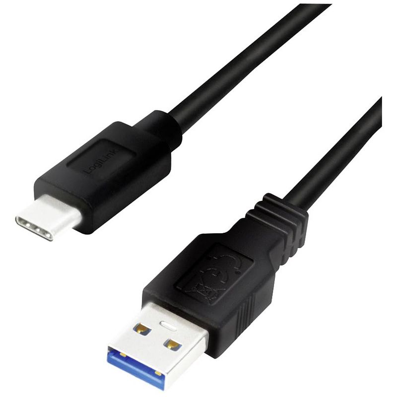 Foto van Logilink usb-kabel usb 3.2 gen1 (usb 3.0 / usb 3.1 gen1) usb-a stekker, usb-c stekker 1.50 m cu0169