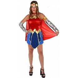 Foto van Ciao s.r.l verkleedpak wonder woman dames rood 6-delig