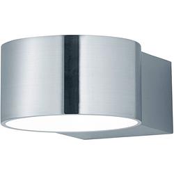 Foto van Led wandlamp - trion lapaco - 4w - warm wit 3000k - rond - mat nikkel - aluminium - osram leds