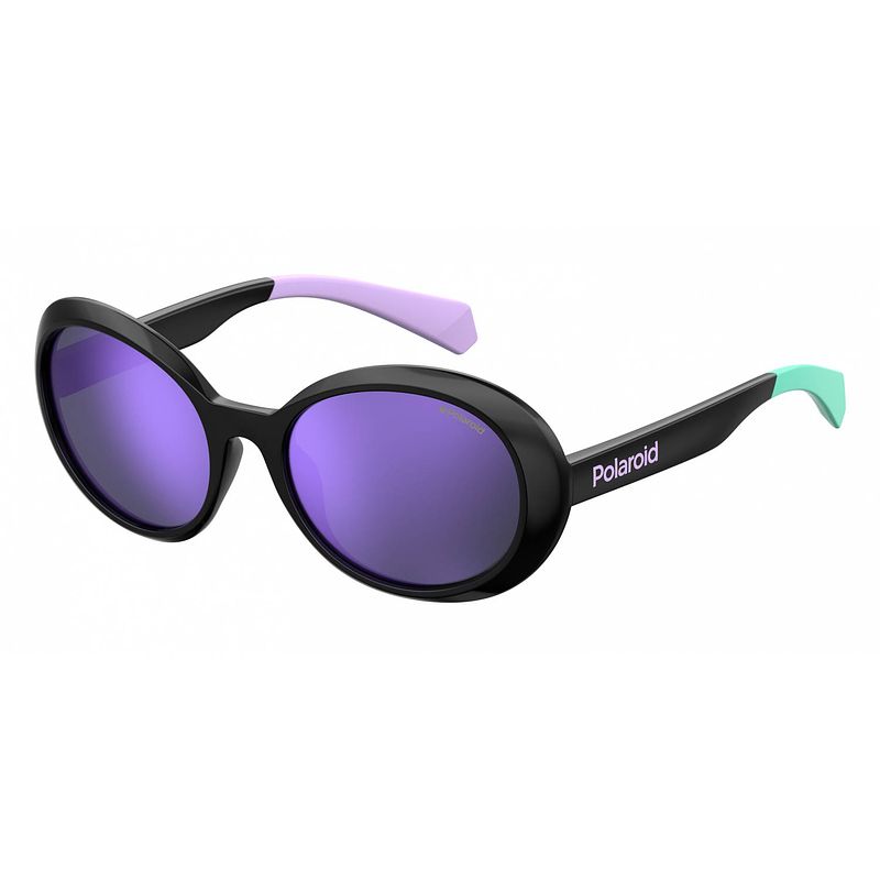 Foto van Polaroid zonnebril 8033/s 807/mf dames zwart met violet lens