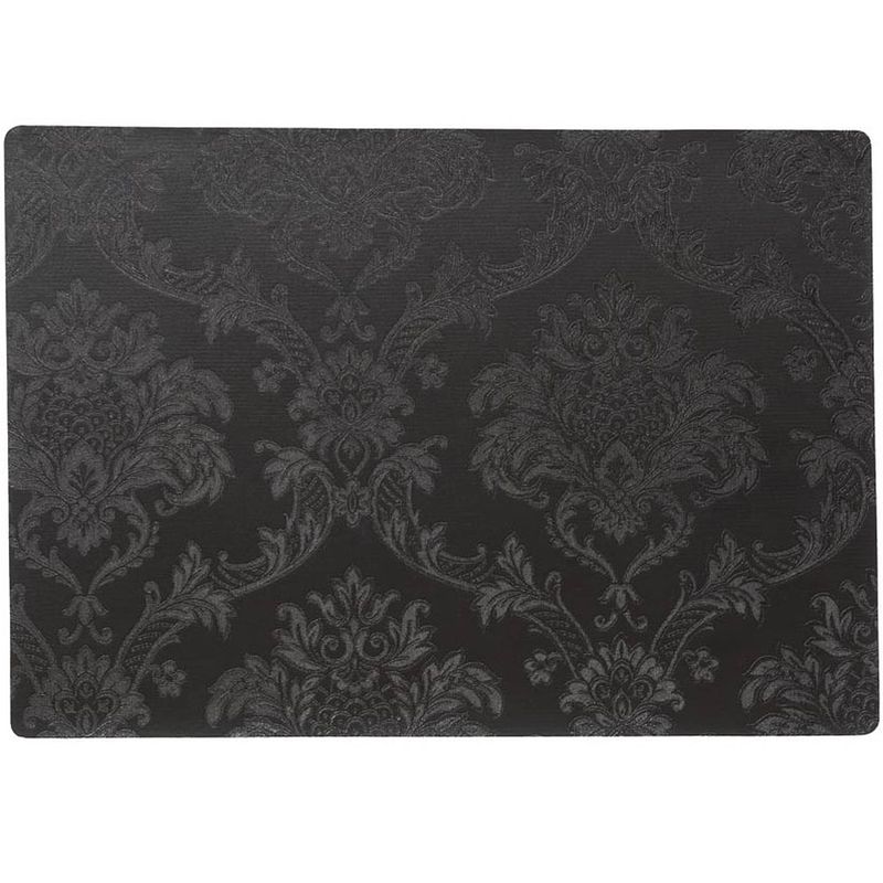 Foto van Stevige luxe tafel placemats amatista zwart 30 x 43 cm - placemats