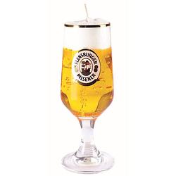 Foto van Bierglas gadget/kado bierkaars - duits bier - 20 cm - vaderdag/verjaardag - geurkaarsen