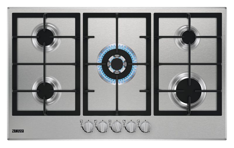 Foto van Zanussi zgh96524xs gas inbouwkookplaat rvs