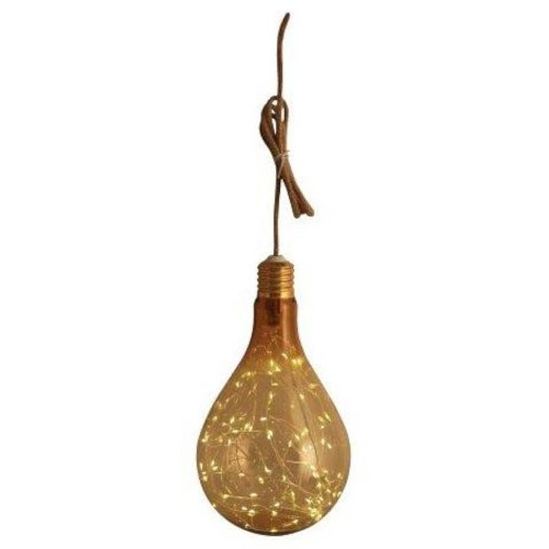 Foto van Luxform hanglamp pear 60 led 16 x 16 x 28 cm brons 2-delig