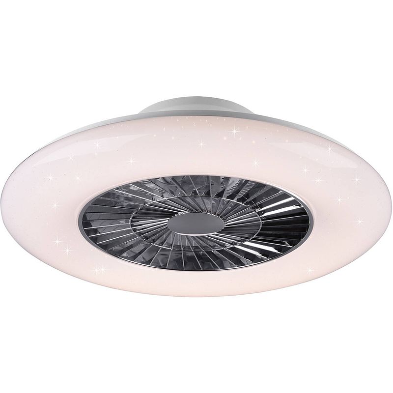 Foto van Led plafondlamp met ventilator - plafondventilator - trion vison - 40w - aanpasbare kleur - afstandsbediening - dimbaar