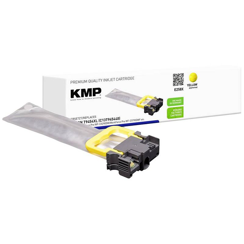 Foto van Kmp inkt vervangt epson t9454 compatibel single geel e258x 1645,4009