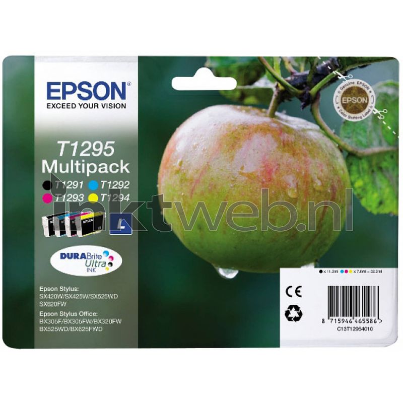 Foto van Epson t1295 multipack zwart en kleur cartridge