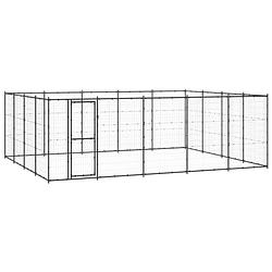 Foto van Vidaxl hondenkennel 24,2 m² staal