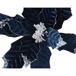 Foto van Everlands - poinsettia polyester d34h10 cm a2 kerst