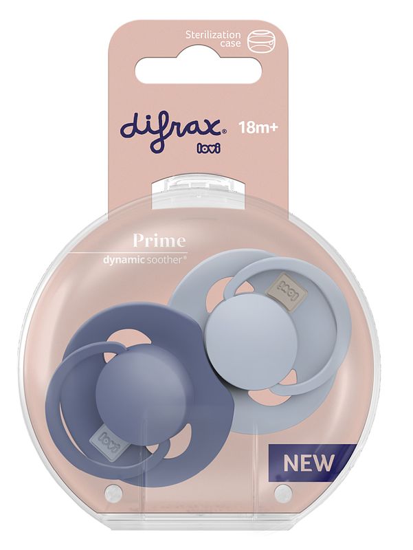 Foto van Difrax lovi prime pacifier 18+ months - blue