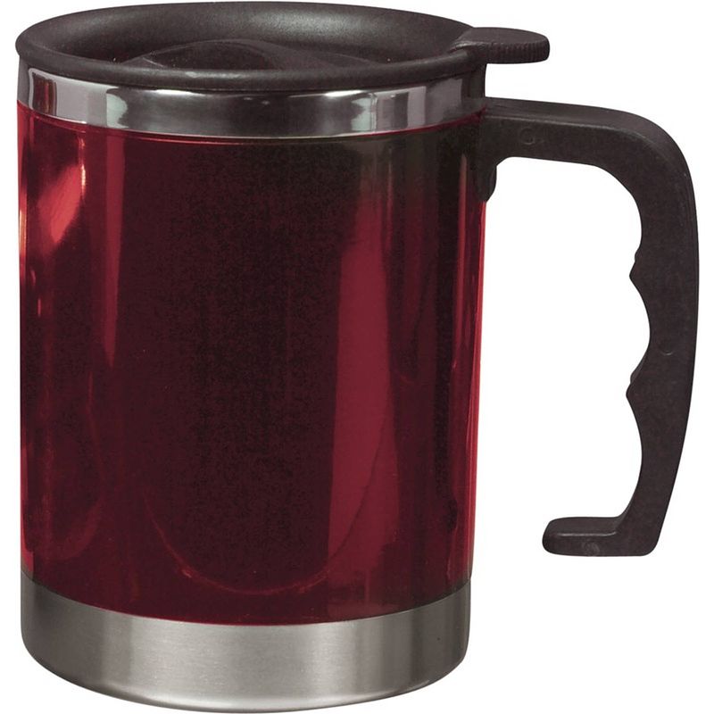 Foto van Vacuum thermos beker 400 ml rood - thermosbeker