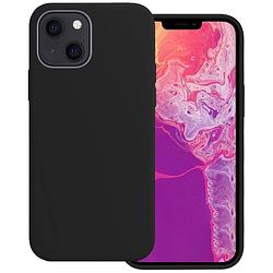 Foto van Basey iphone 13 mini hoesje silicone case - iphone 13 mini case zwart siliconen hoes - iphone 13 mini hoes cover - zwart