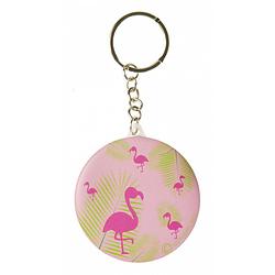 Foto van Lg-imports sleutelhanger flamingo met spiegel roze 5,8 cm