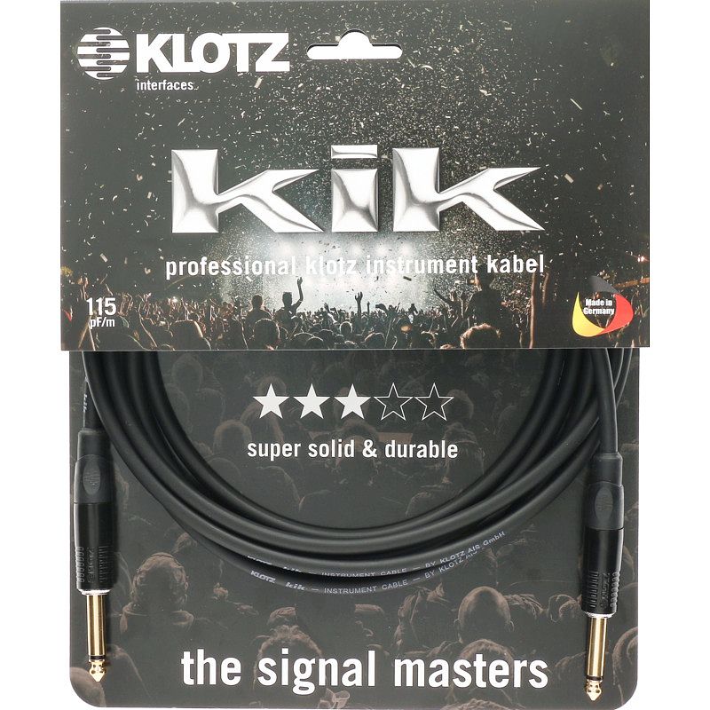 Foto van Klotz kikkg9.0ppsw instrumentkabel 6.35mm jack mono recht - recht 9m