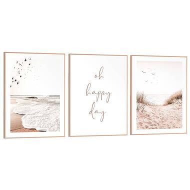 Foto van Poster set 3 stuks oh happy day - 40x30 cm - leen bakker