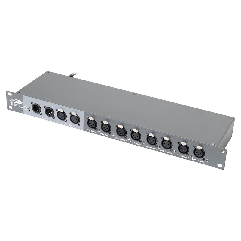 Foto van Showtec db-1-8 dmx-512 booster/splitter