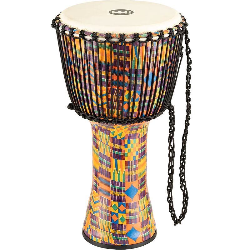 Foto van Meinl padj2-l-g rope tuned travel series kenyan quilt 12 inch djembe