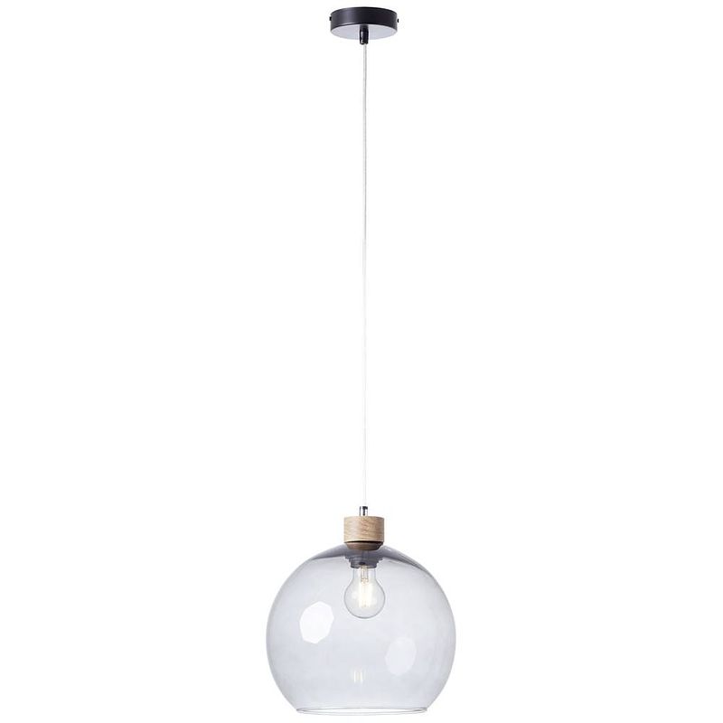 Foto van Brilliant imagos 99532/06 hanglamp e27 zwart, hout