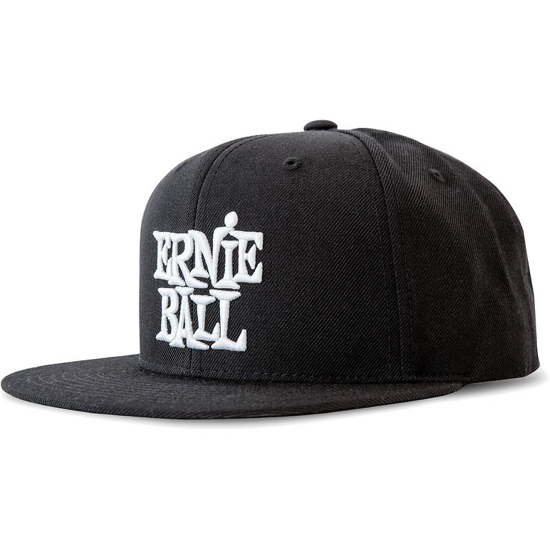 Foto van Ernie ball 4154 logo hat black pet met geborduurd logo zwart