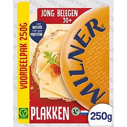 Foto van Milner jong belegen 30+ kaas voordeelpak 10 plakken 250g bij jumbo