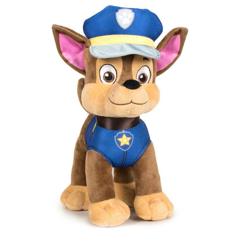 Foto van Pluche paw patrol knuffel chase - classic new style - 19 cm - cartoon knuffels - speelgoed voor kinderen