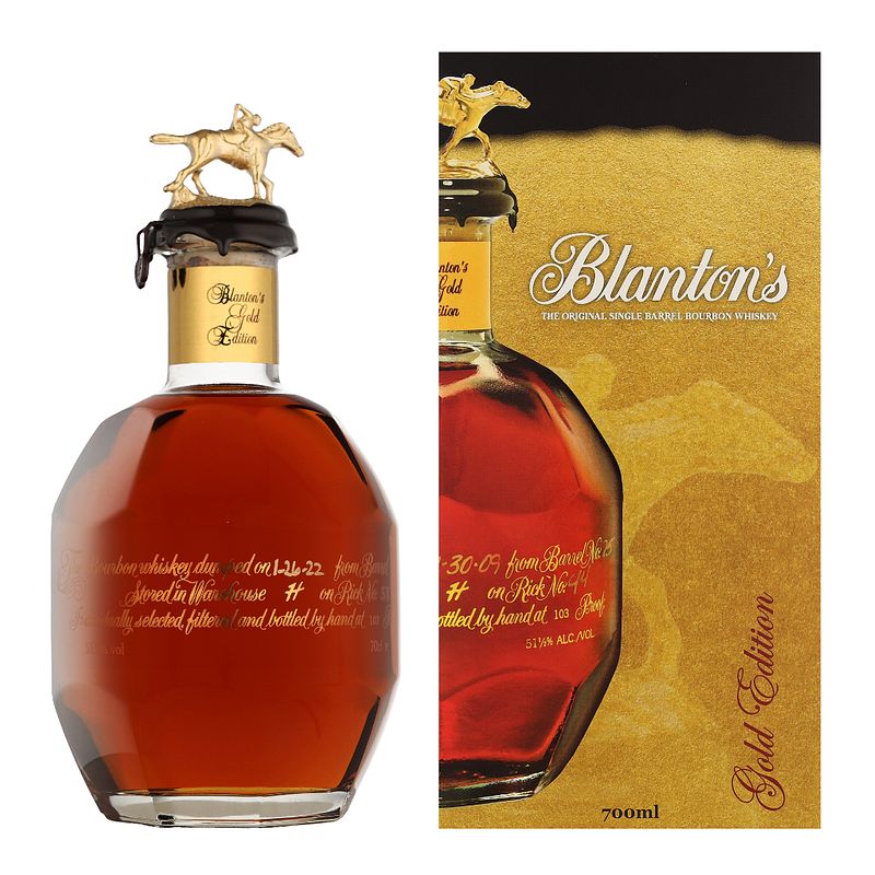 Foto van Blanton'ss gold edition 0.7 liter whisky + giftbox