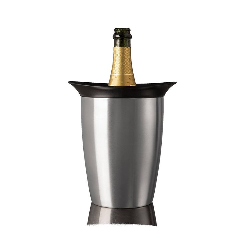 Foto van Vacu vin champagnekoeler active cooler elegant rvs - box - zilver